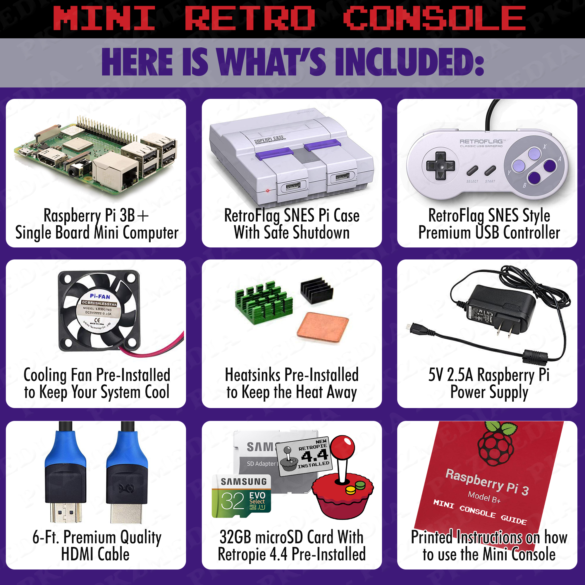 Console Retrô PS4 Slim RetroPie + 25.000 Jogos 2 Controles SNES