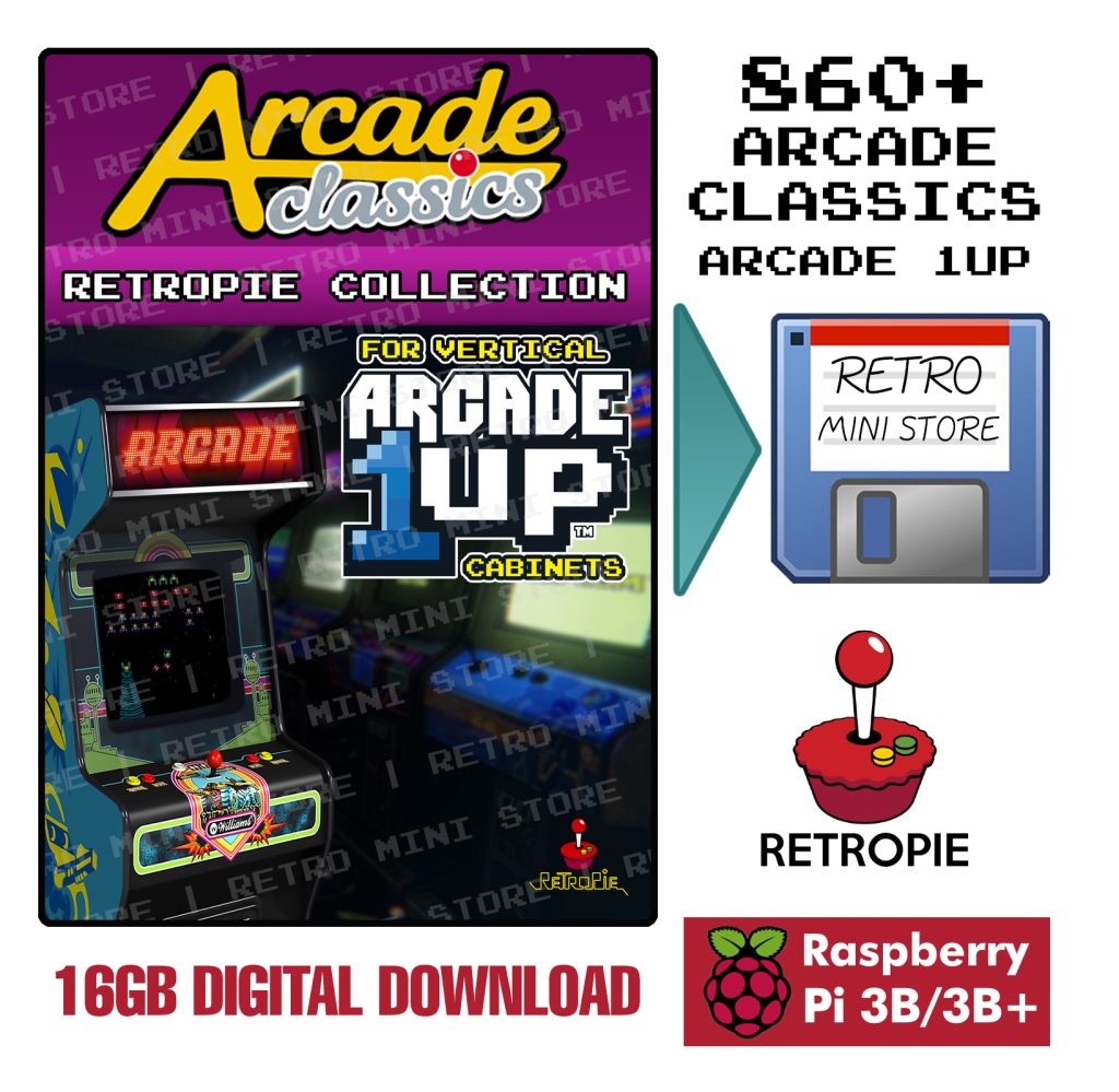 Digital Download - Arcade 1up Retropie Microsd - 860 Vertical Games 