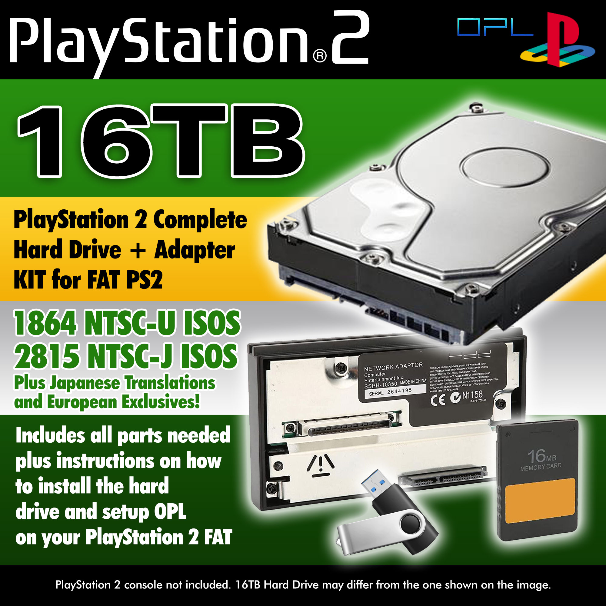 PlayStation 2 Complete ISOs Collection Kit (USA & Japan) With 16TB Internal  Hard Drive For OPL - RetroMini Store