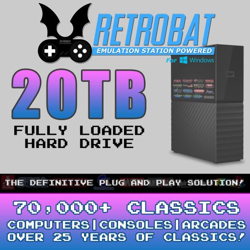 RetroBat 20TB Emulation Hard Drive For Windows RetroMini Store   RetroBat 20TB Hard Drive 512x512 